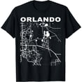 thumbnail image 1 of Florida Souvenir Orlando Street City Map T-Shirt, 1 of 2