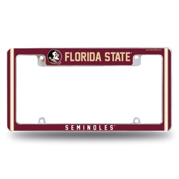 Florida St.Seminole's Chrome Metal License Plate Frame