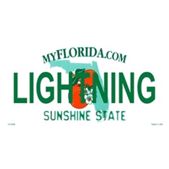 Florida State Background License Plates- Lightening