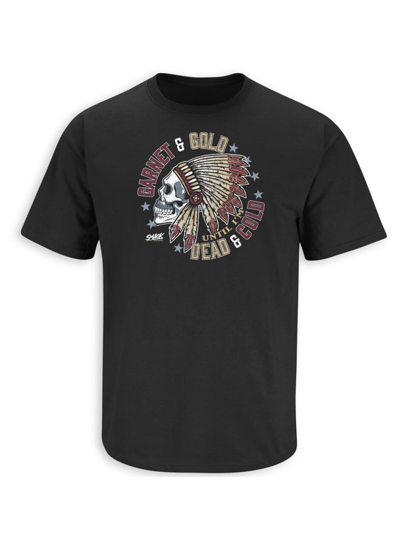 Florida State Football Fans. "Garnet and Gold" Black T-Shirt (Sm-5X)