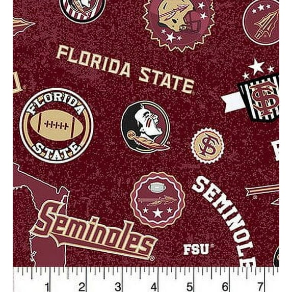Florida State Fsu-1208 Home State 100% Quilting Cotton, By The Yard