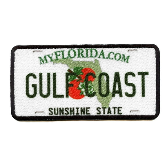 Florida State License Plate Patch Gulf Coast Sunshine Sublimated Iron On