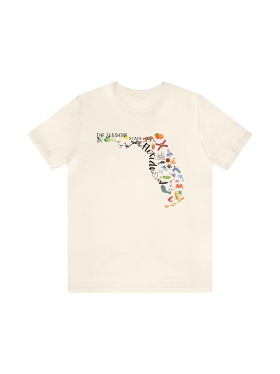 Florida State Map Icons Unisex Shirt