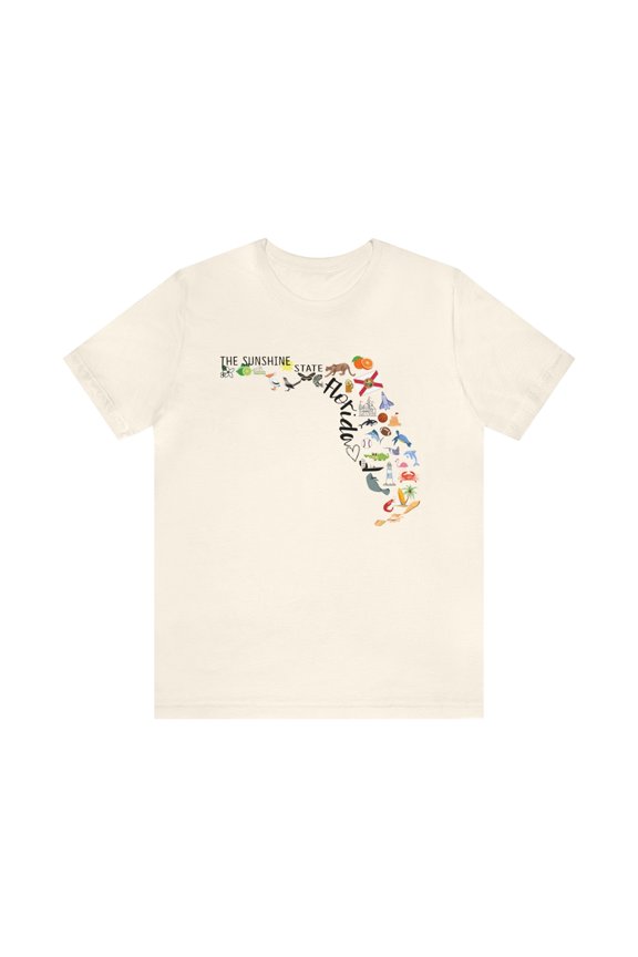 Florida State Map Icons Unisex Shirt