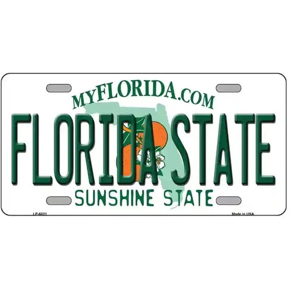 Florida State Novelty Metal License Plate