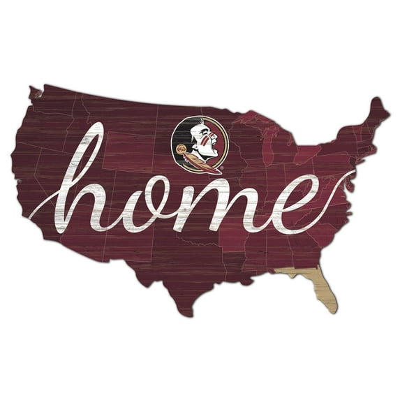Florida State Seminoles 18'' x 18'' USA Shape Cutout Sign