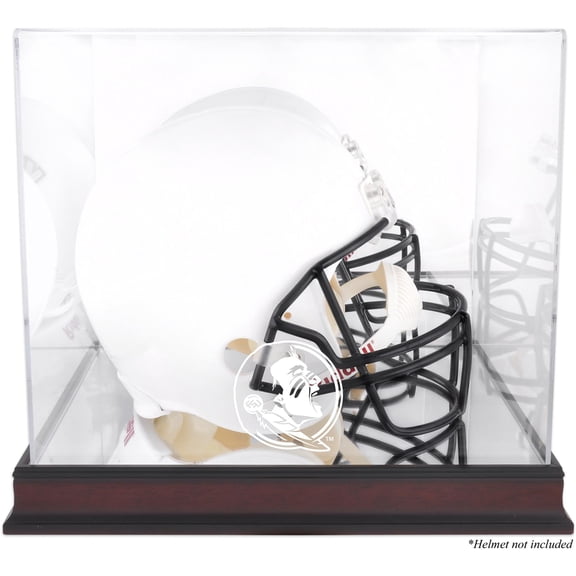 Florida State Seminoles (FSU) Mahogany (2014 - Present Logo) Helmet Display Case with Mirror Back