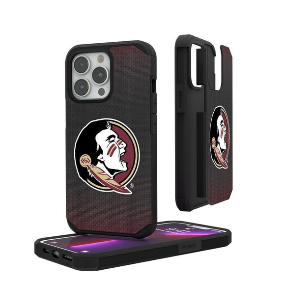 Florida State Seminoles Linen Logo iPhone Rugged Case