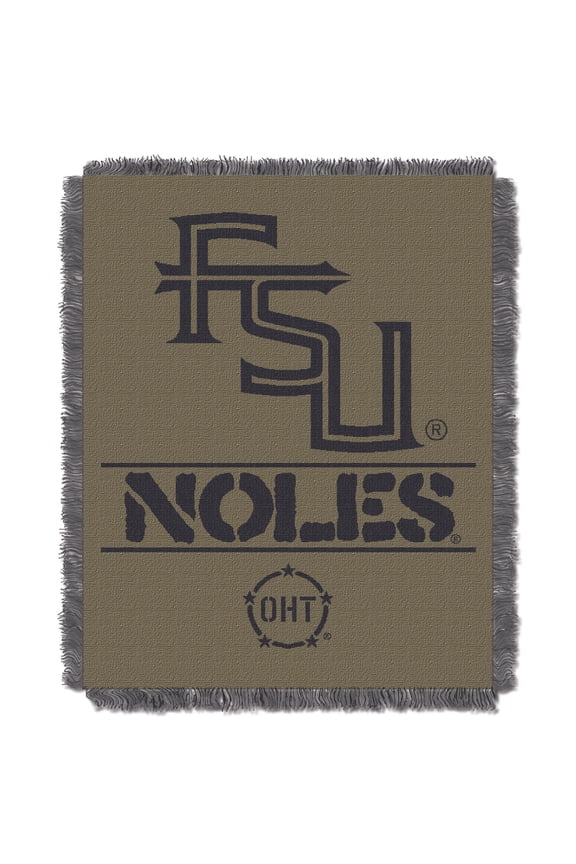 Florida State Seminoles OHT "Rank" Woven Jacquard Throw Blanket, 46" x 60"