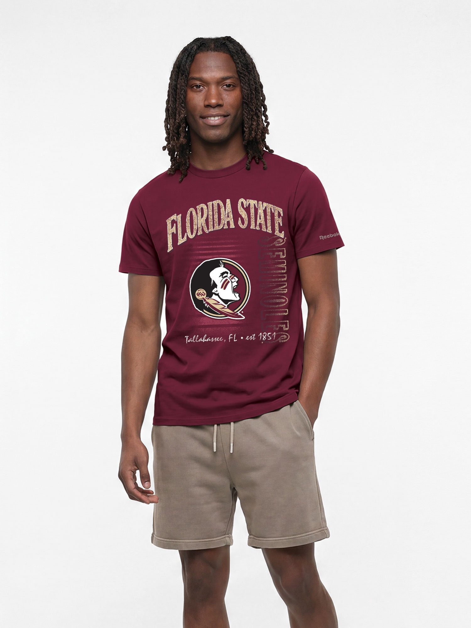 Florida State Seminoles Reebok Mens Crew Neck Short Sleeve T-Shirt