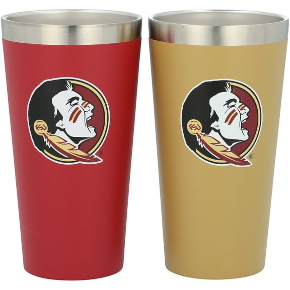 Florida State Seminoles Team Color 2-Pack 16oz. Pint Glass Set