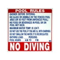 thumbnail image 1 of Pool Style Chemicals FL-3 24 x 24 in. FL Approved Pool Rules Sign - Red, White & Blue, 1 of 1