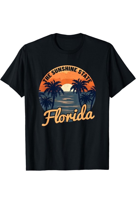 Florida Sunset - Throwback Design - Classic T-Shirt