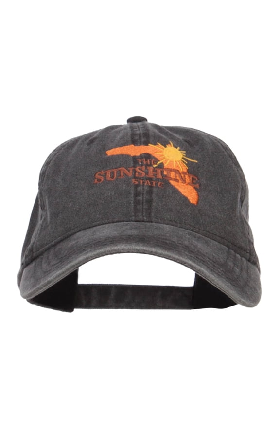 Florida Sunshine State Embroidered Cap - Black OSFM