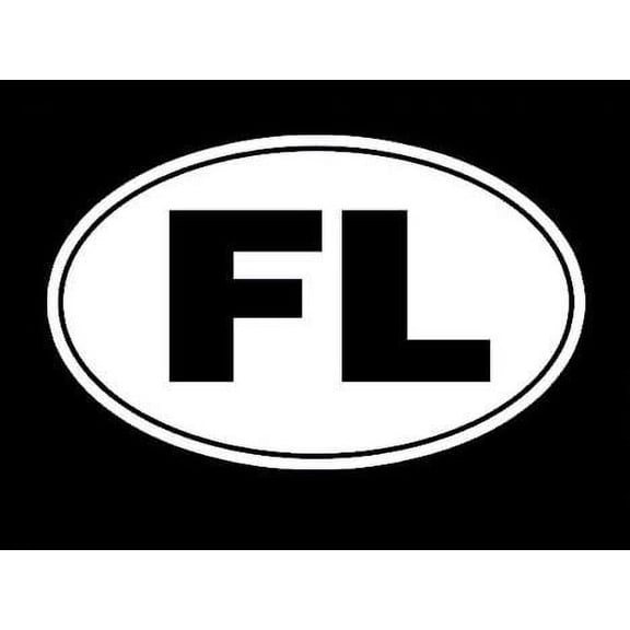 Florida Sunshine State Tourism Logo Decal Sticker - White Vinyl Decal for Cars, Macbooks, and Other Laptops
