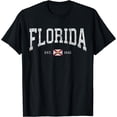 thumbnail image 1 of Florida T Shirt Women Men Kids Florida State Flag Distressed T-Shirt, 1 of 3