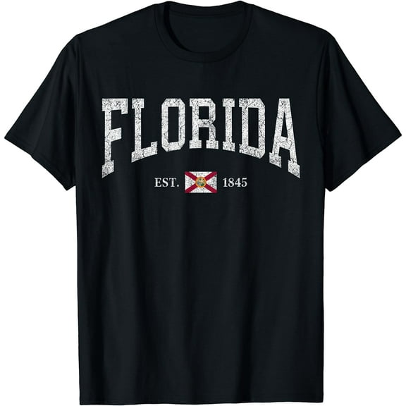Florida T Shirt Women Men Kids Florida State Flag Distressed T-Shirt