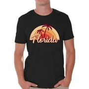 Florida T-shirts for Men - FL State USA - Graphic Novelty Souvenir Gift