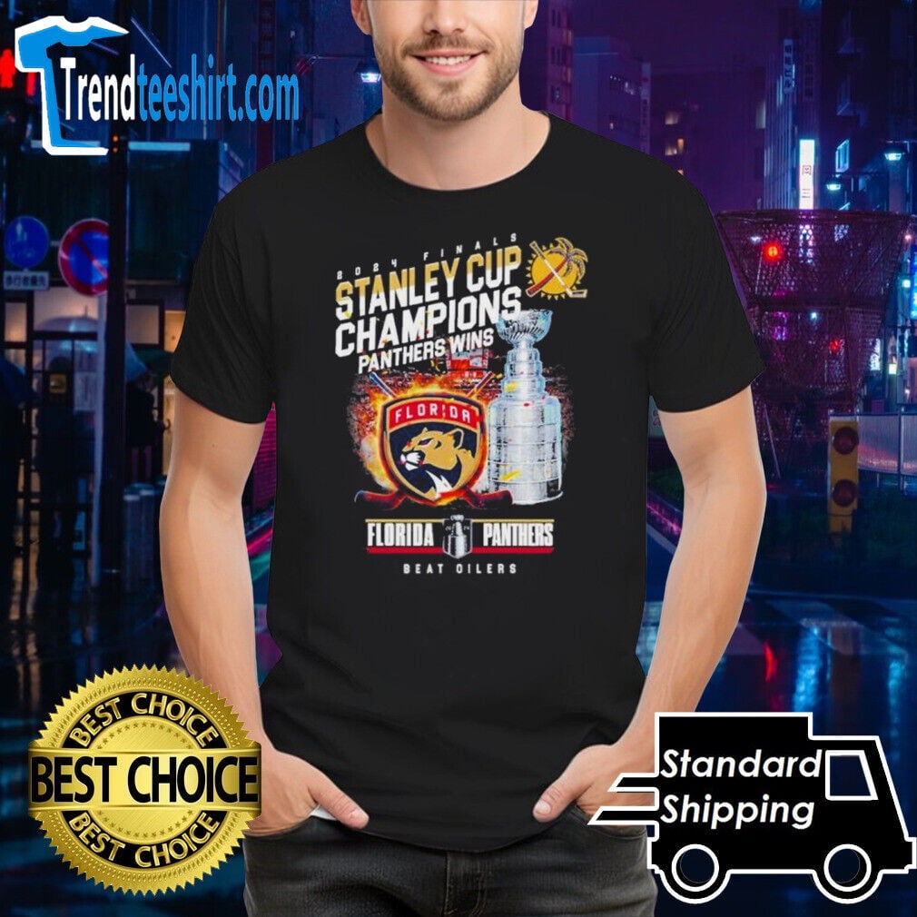 Florida Team Panthers 2024 Stanley Cup Final Champions Beat Oilers T