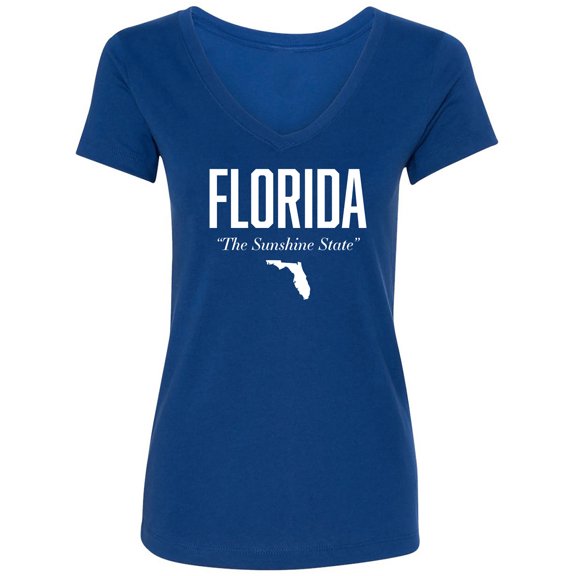 Florida The Sunshine State Womens V-Neck T-Shirt