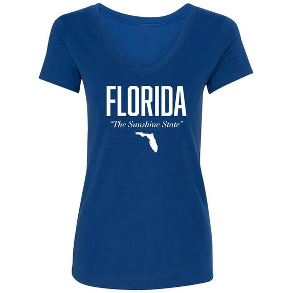 Florida The Sunshine State Womens V-Neck T-Shirt