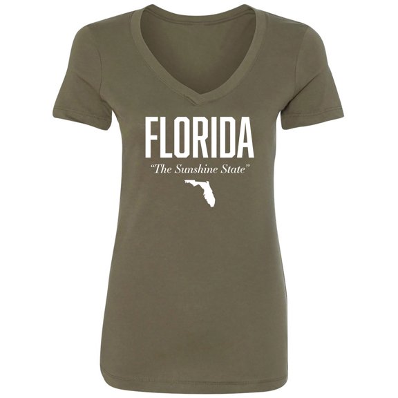 Florida The Sunshine State Womens V-Neck T-Shirt