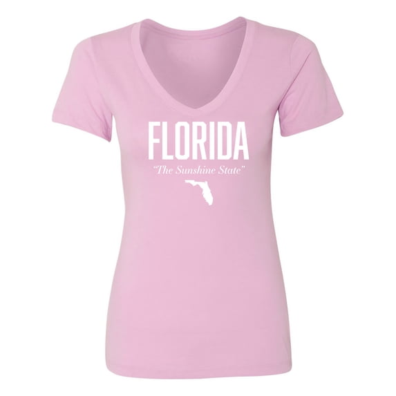 Florida The Sunshine State Womens V-Neck T-Shirt