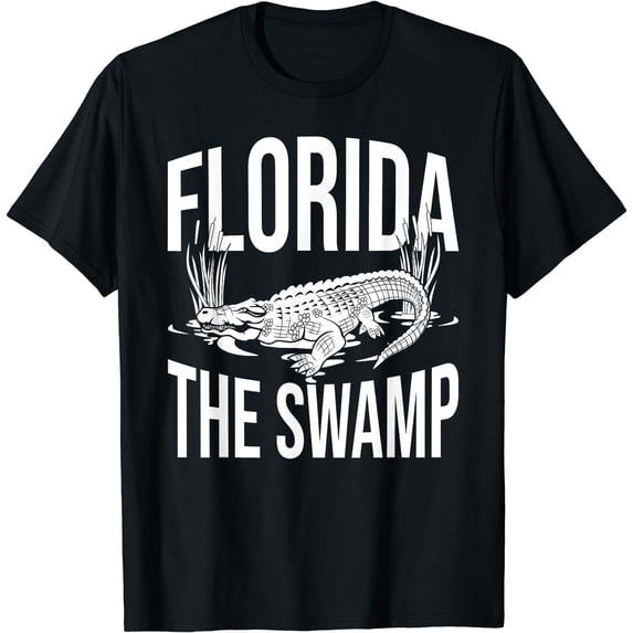 Florida The Swamp Countryside T-Shirt Black Small