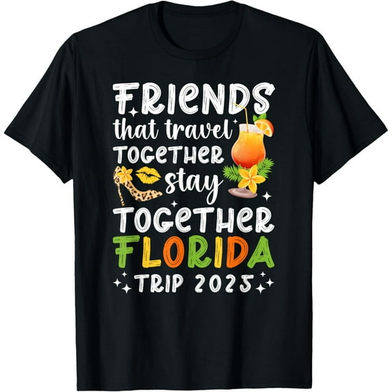 Florida Trip 2025 Vacation Travel Girls Trip Florida 2025 T-Shirt