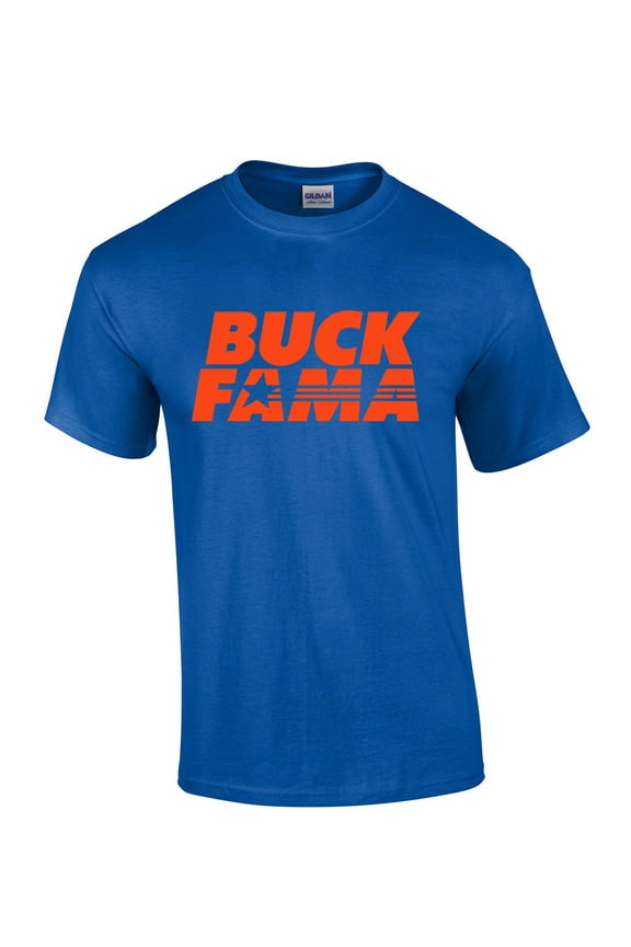 Florida Tshirt Football Team Color Blue and Orange Florida Buck Fama Funny Wildcat Mens Short Sleeve T-shirt Graphic Tee-Royal Blue-5xl
