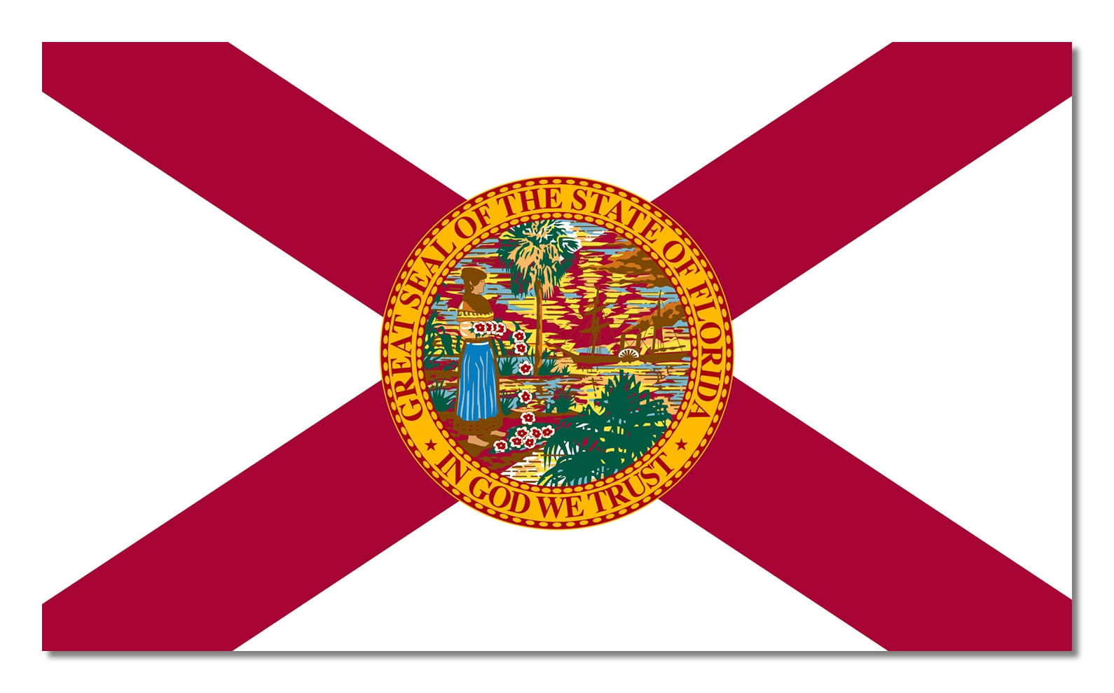 Florida - United State of America State Flag Vinyl Decal Sticker Car ...