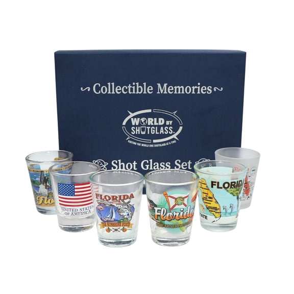 Florida United States USA Souvenir Boxed Shot Glass Set (Set of 6)