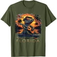 thumbnail image 1 of Florida Vacation Cute Alligator Unisex T-Shirt for Men Women Kids Toddler,Military Green Color,Size YL, 1 of 5