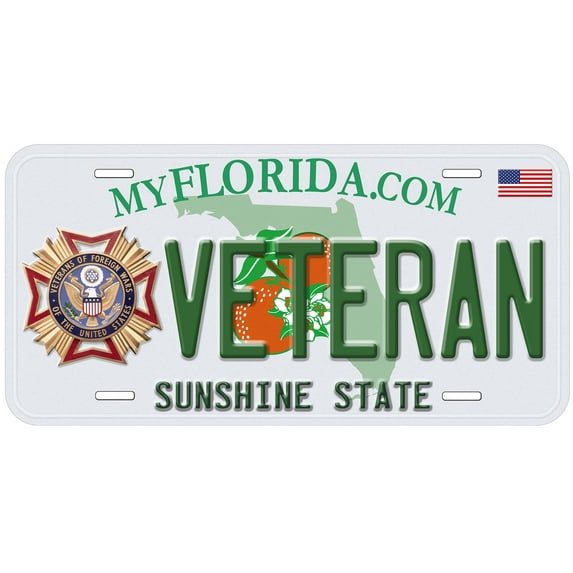Florida Veteran Novelty Car Auto License Plate