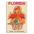 thumbnail image 1 of Florida - Walt Disney World - By Rail Clear Across America - Vintage Railroad Travel Poster by David Klein c.1970s - 8 x 12 inch Vintage Wood Art Sign, 1 of 4