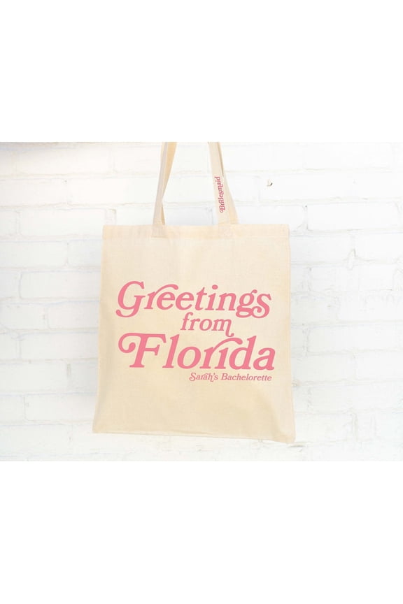 Florida Wedding Tote Custom Wedding Tote Bag Wedding Favor Florida Tote Bag Greetings From