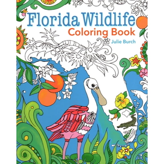 Pre-Owned Florida Wildlife Coloring Book (Paperback) by Julie Burch