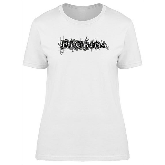 Florida With Vintage Retro Font T-Shirt Women -Image by Shutterstock, Female Large