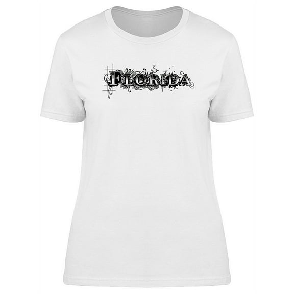 Florida With Vintage Retro Font T-Shirt Women -Image by Shutterstock, Female Large