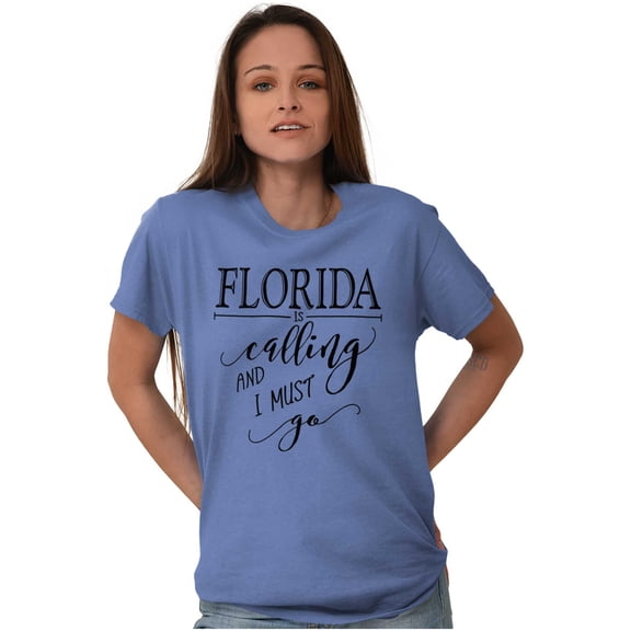 Florida is Calling and I Must Go Women's Plus Size Graphic Tee Brisco Brands 3X