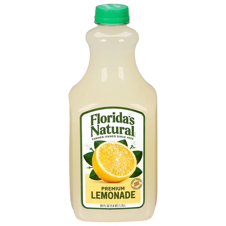 Florida's Natural Lemonade 59 oz, Refreshing Citrus Drink Made