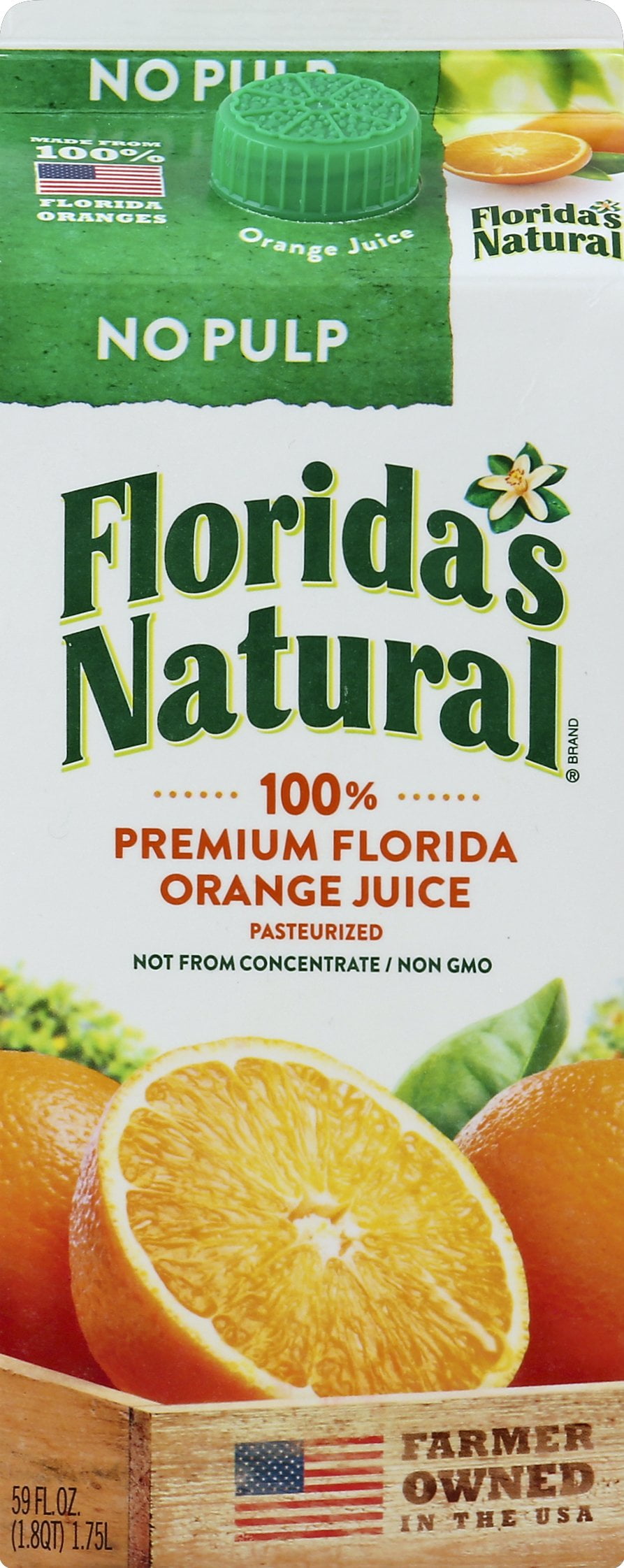 Florida's Natural No Pulp Orange Juice, 59 Fl. Oz.