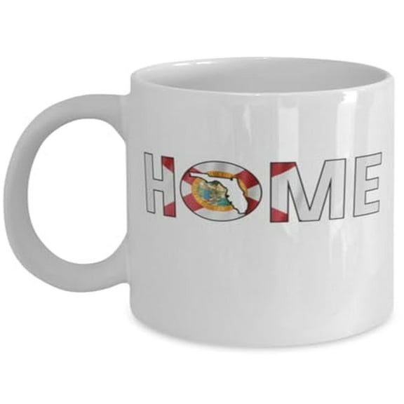 Floridian 11 oz Coffee Mug - Home In Florida White Ceramic Gift