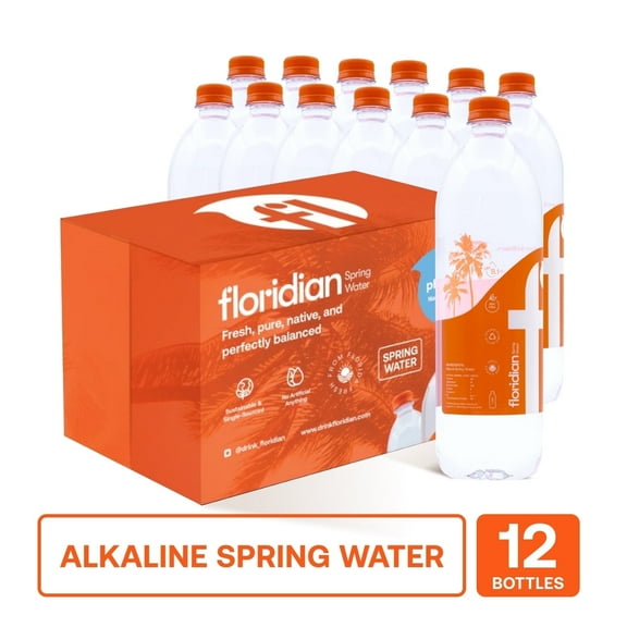 Floridian Spring Water 1 Liter Bottle, Case of 12