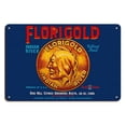 thumbnail image 1 of Florigold Groves - Indian River Citrus Fruit - Oak Hill Florida - Vintage Fruit Crate Label c.1930s - 8 x 12 inch Vintage Wood Art Sign, 1 of 4