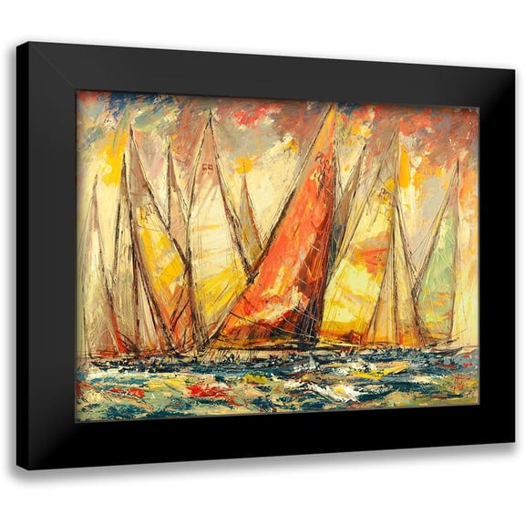 Florio, Luigi 14x12 Black Modern Framed Museum Art Print Titled - Grande Regata
