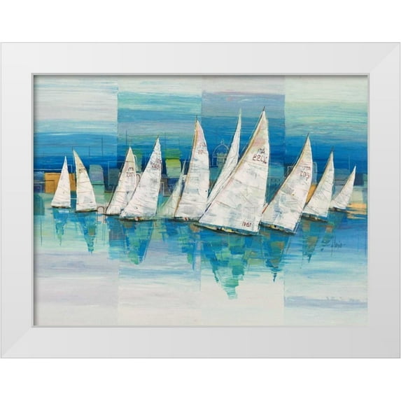 Florio, Luigi 14x12 White Modern Wood Framed Museum Art Print Titled - Oceano