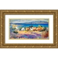 thumbnail image 1 of Florio, Luigi 14x9 Gold Ornate Wood Framed with Double Matting Museum Art Print Titled - Costa mediterranea (detail), 1 of 4