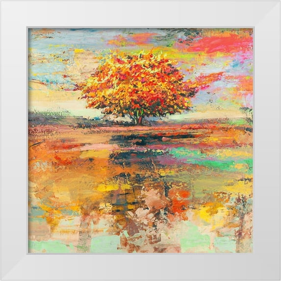 Florio, Luigi 15x15 White Modern Wood Framed Museum Art Print Titled - Albero destate (detail)