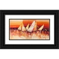 thumbnail image 1 of Florio, Luigi 18x11 Black Ornate Wood Framed with Double Matting Museum Art Print Titled - Vele all’orizzonte, 1 of 4